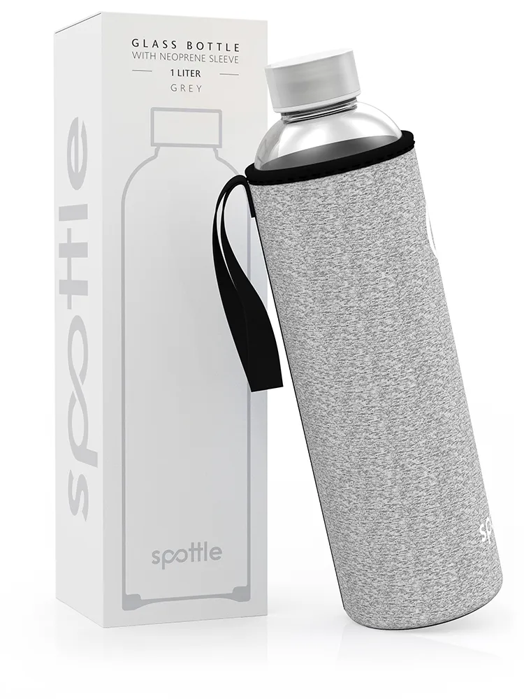 glasflasche-1l-mit-neoprenhuelle-grau Mixed Grey #color_mixed-grey