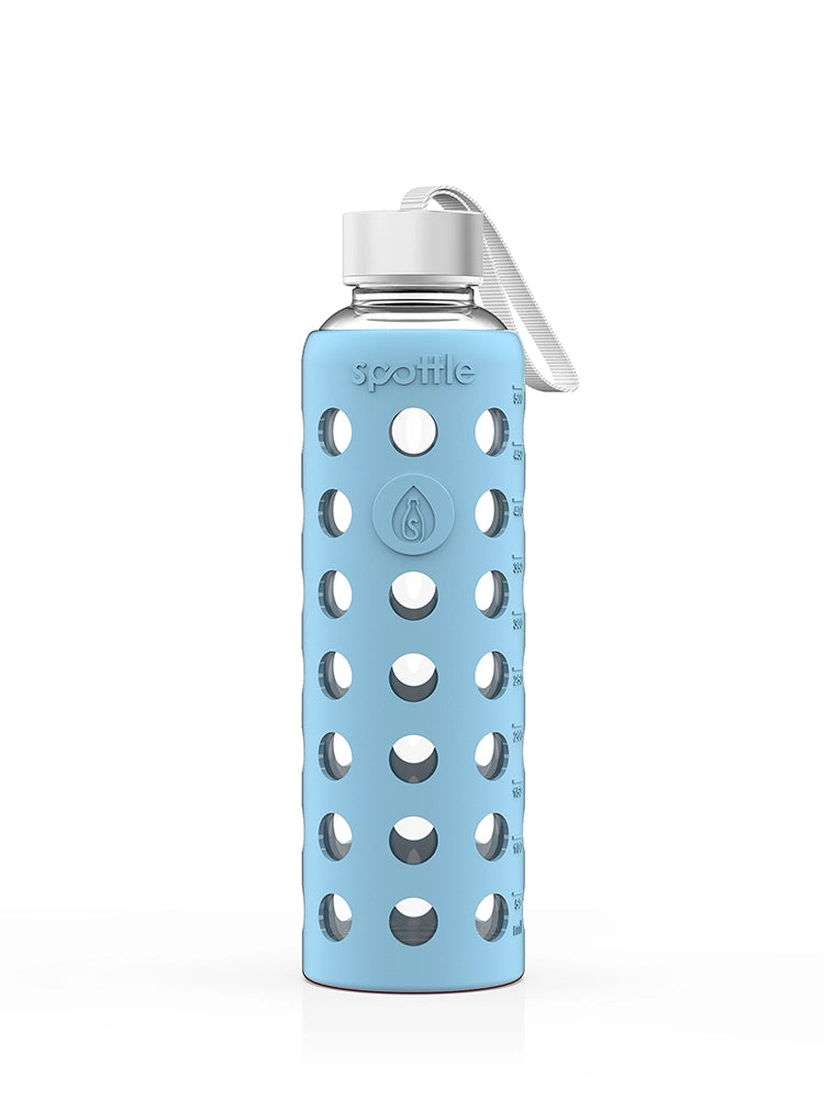 Trinkflasche Glas mit Silikonhülle – 500 ml