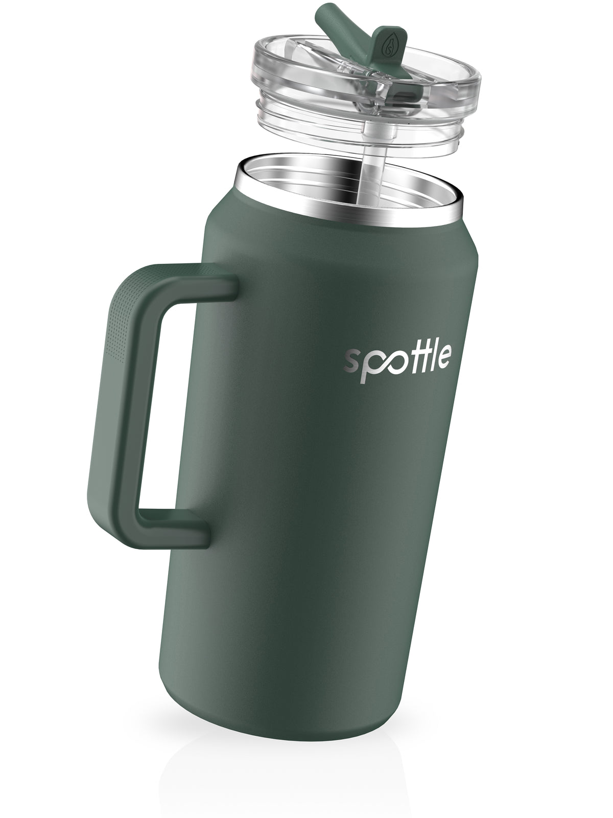 Thermos- Trinkbecher aus Edelstahl mit Strohhalm – 2 Liter