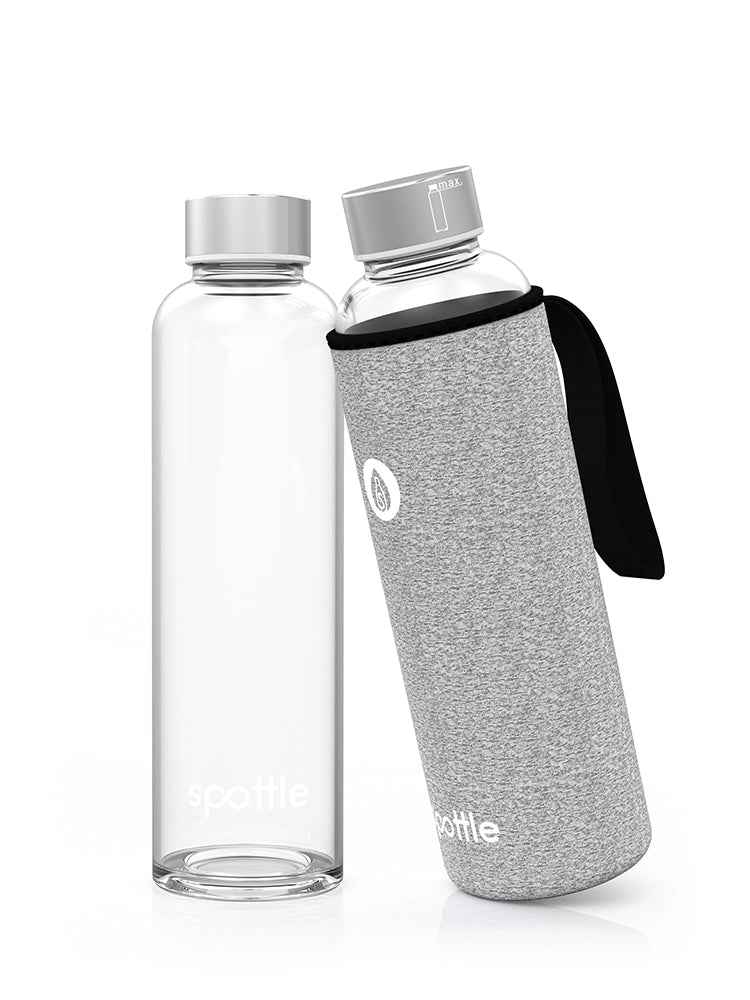 trinkflache-glas-550ml-mit-neoprenhuelle-grau #color_mixed-grey