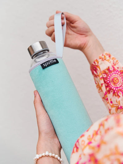 Trinkflasche Glas mit Neoprenhülle – 1 Liter