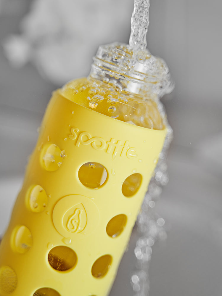 Trinkflasche Glas mit Silikonhülle – 500 ml