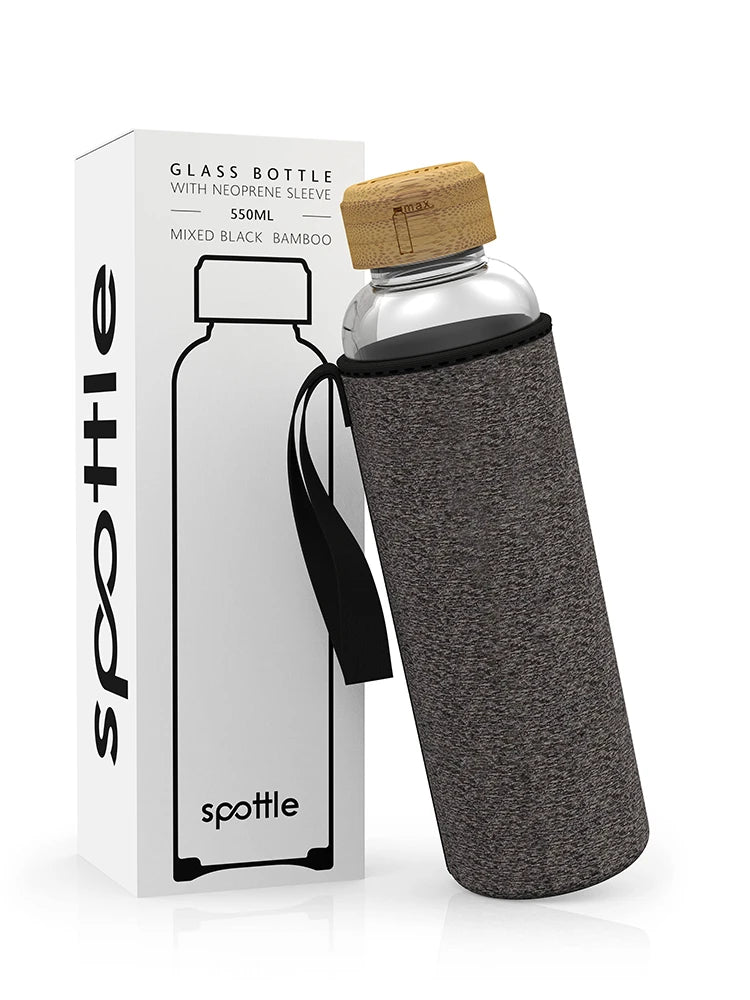 glasflasche-550ml-schwarz-meliert Mixed black #color_mixed-black
