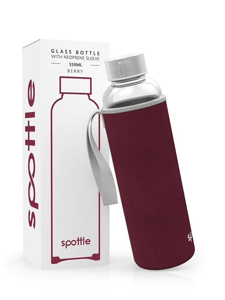 Trinkflasche Glas mit Neoprenhülle – 500 ml