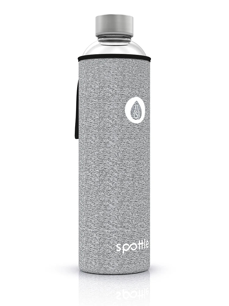 spottle-glasflasche-mit-neopren-huelle-1-l-grau Mixed grey #color_mixed-grey