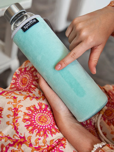 Trinkflasche Glas mit Neoprenhülle – 1 Liter